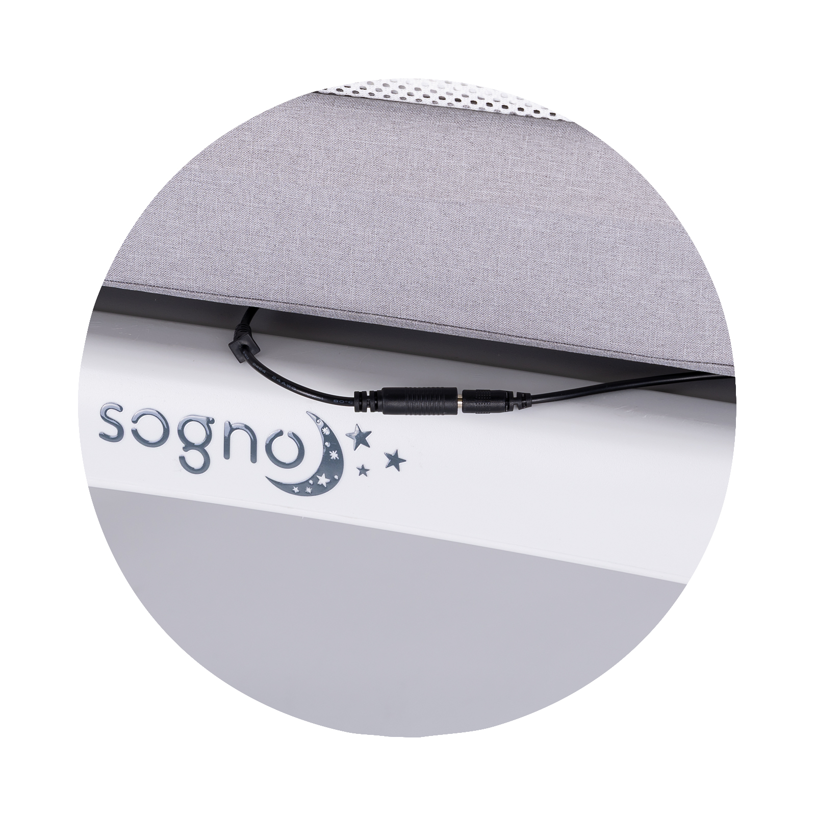 Кошара-люлка с LED дисплей Sogno сива
