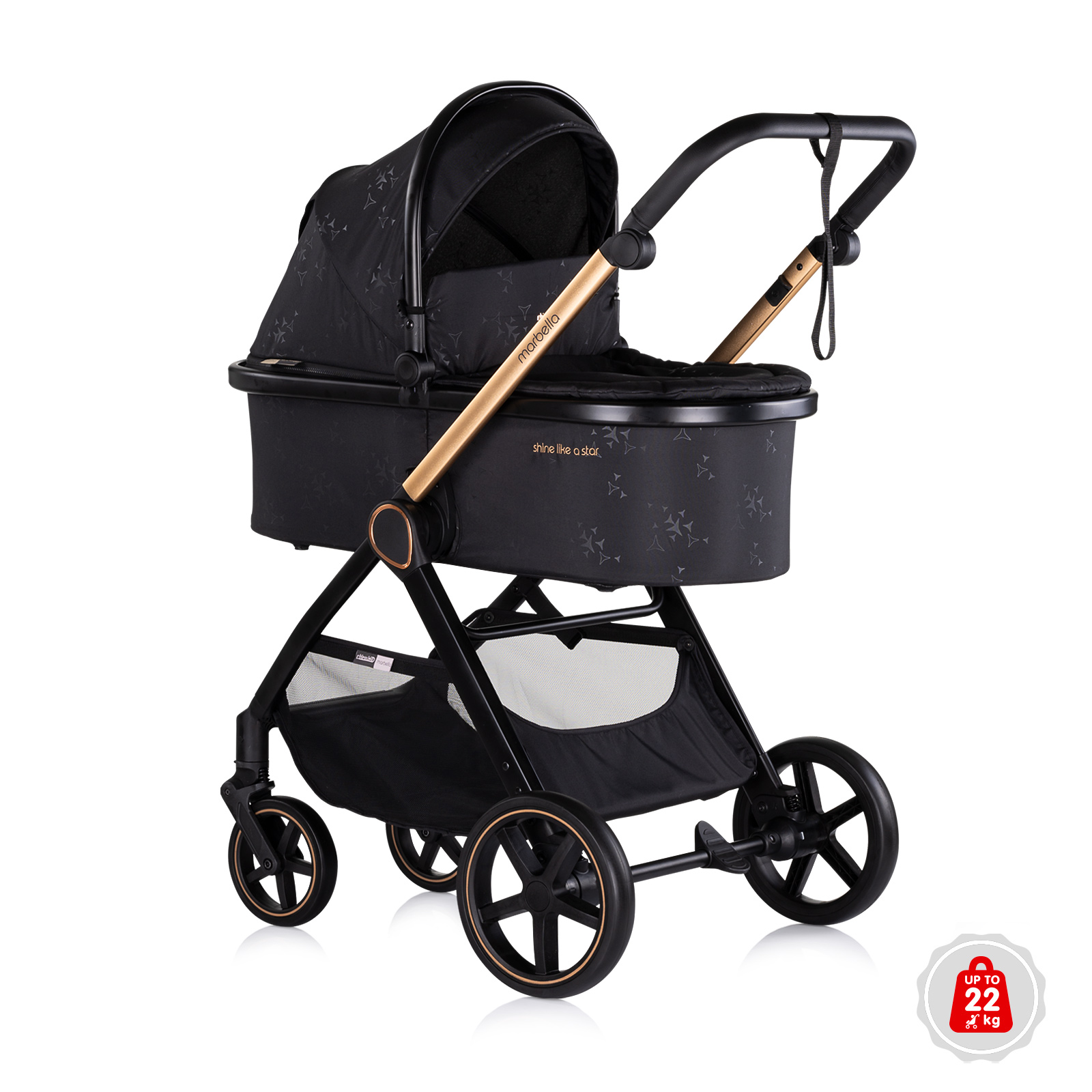 Baby stroller 3 in 1 "Marbella" blackberry