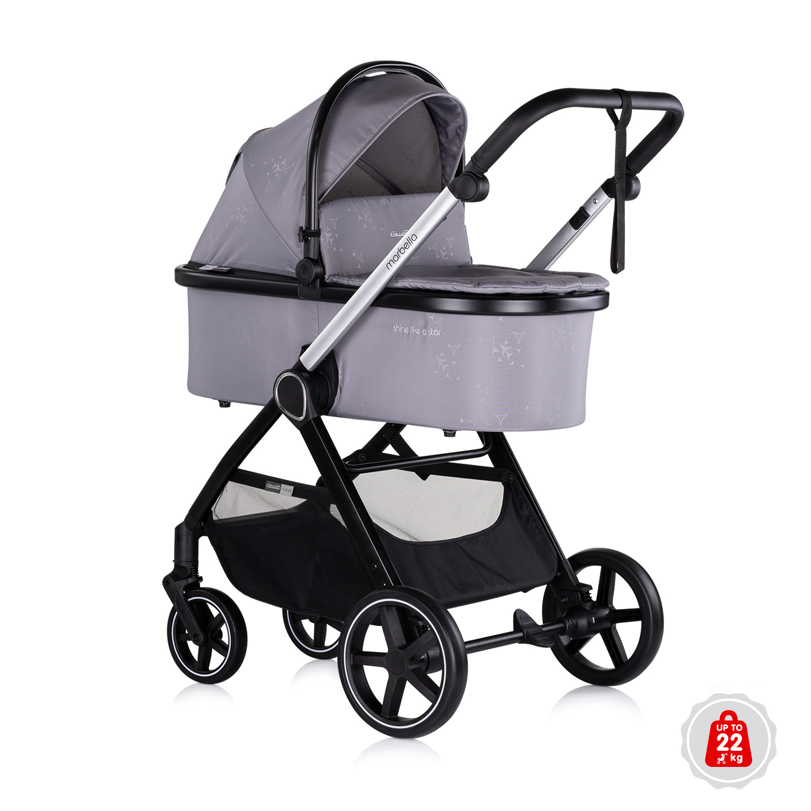 Baby stroller 3 in 1 "Marbella" cloud gray