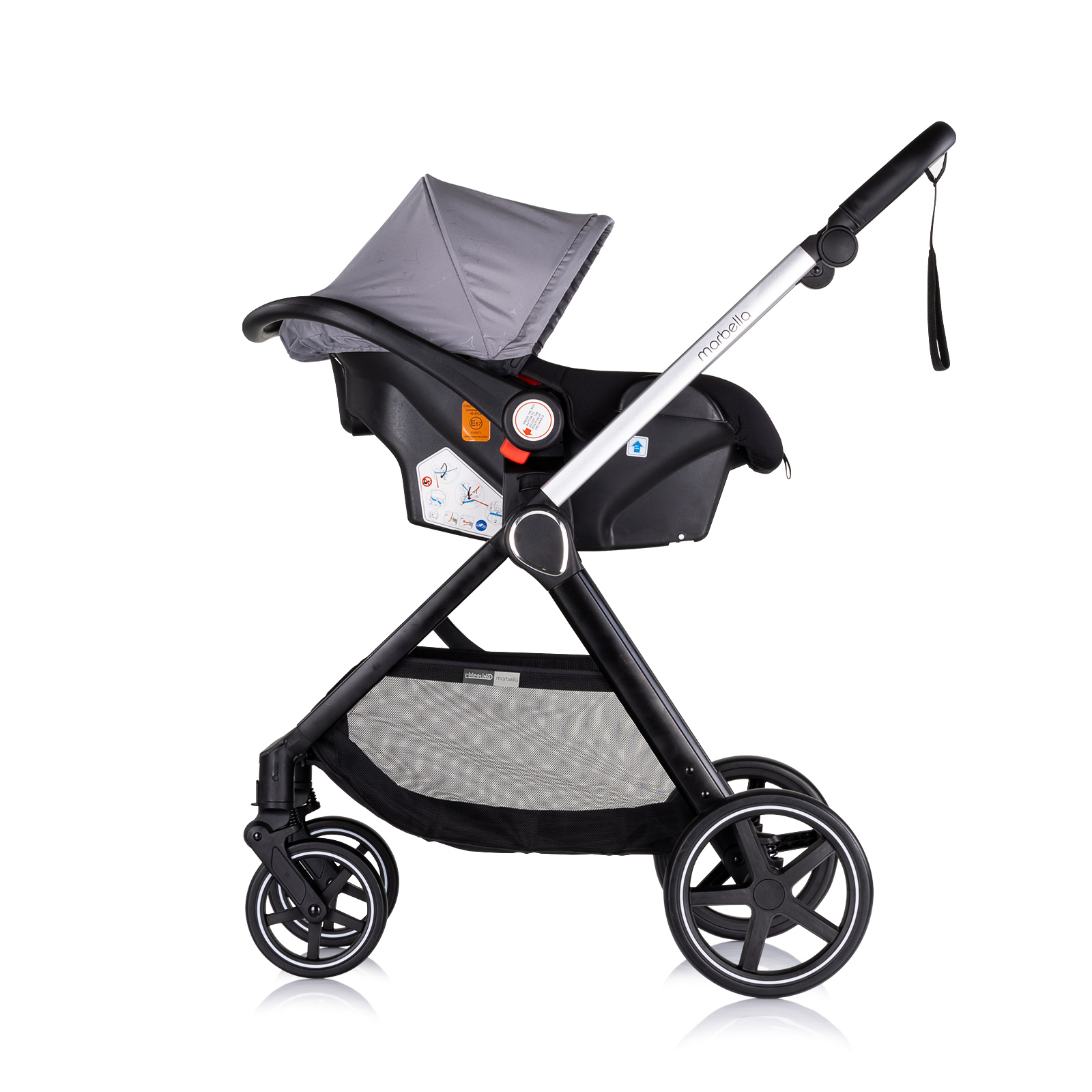 Baby stroller 3 in 1 "Marbella" cloud gray