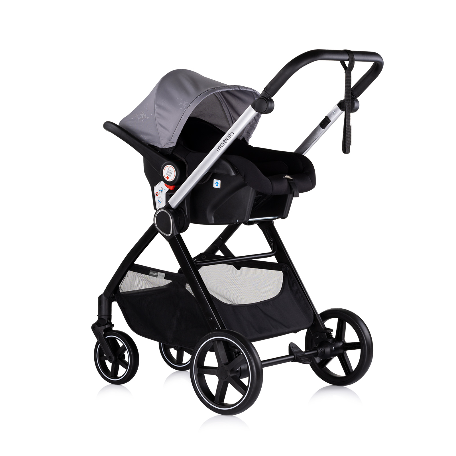Baby stroller 3 in 1 "Marbella" cloud gray