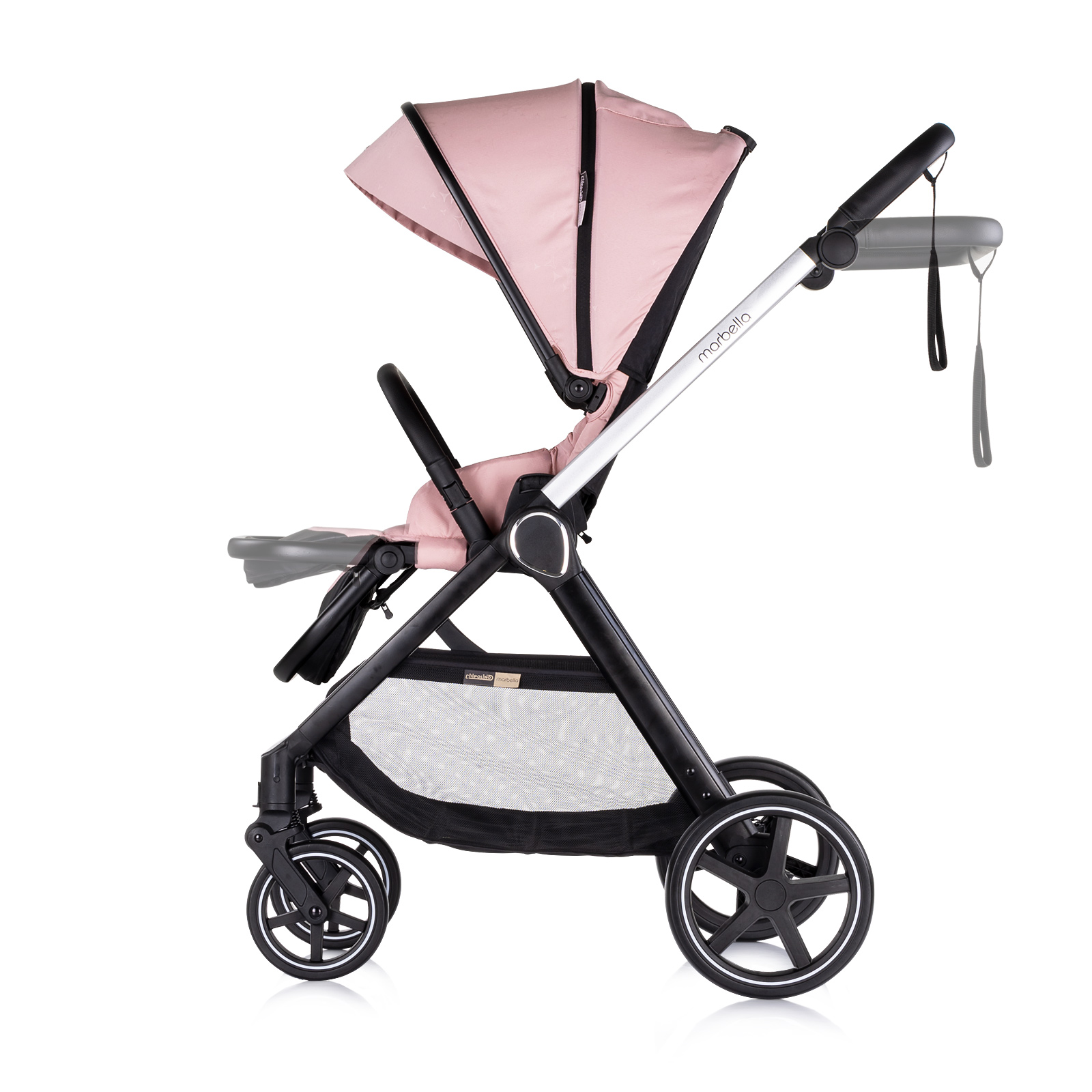 Baby stroller 3 in 1 "Marbella" pink marshmallow