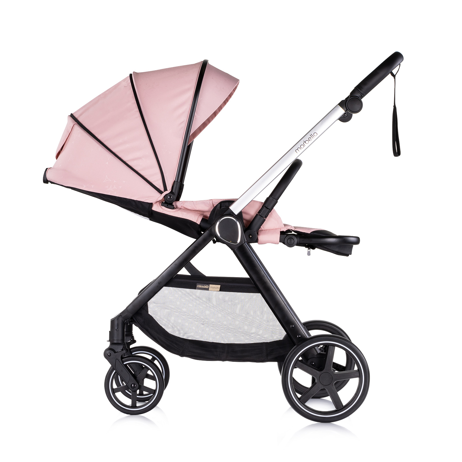 Baby stroller 3 in 1 "Marbella" pink marshmallow