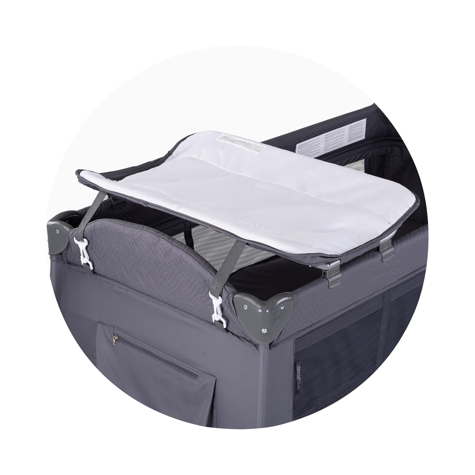 Baby portable cot Bella anthracite