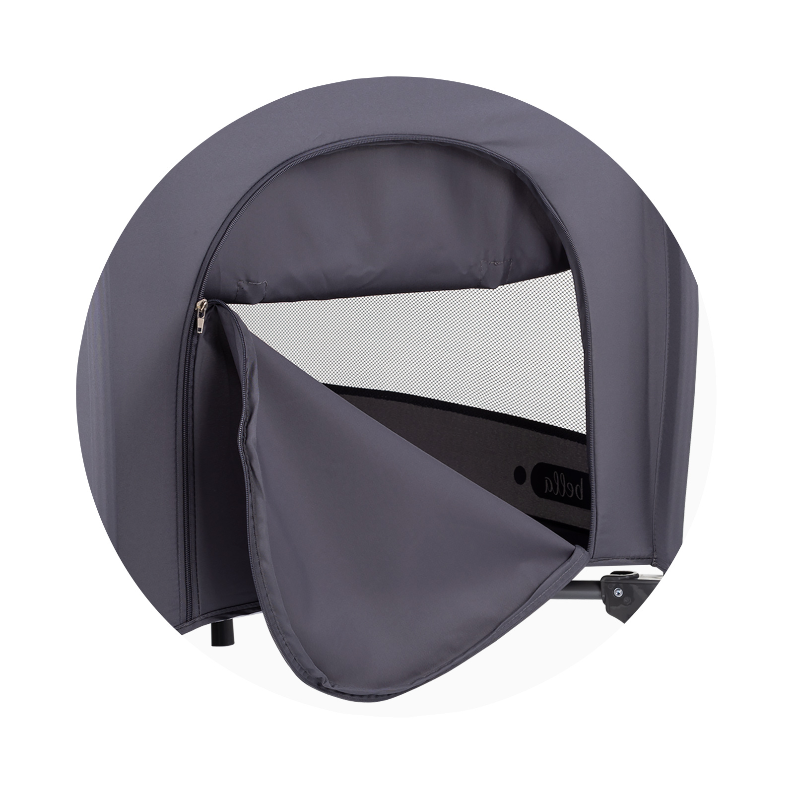 Baby portable cot Bella anthracite