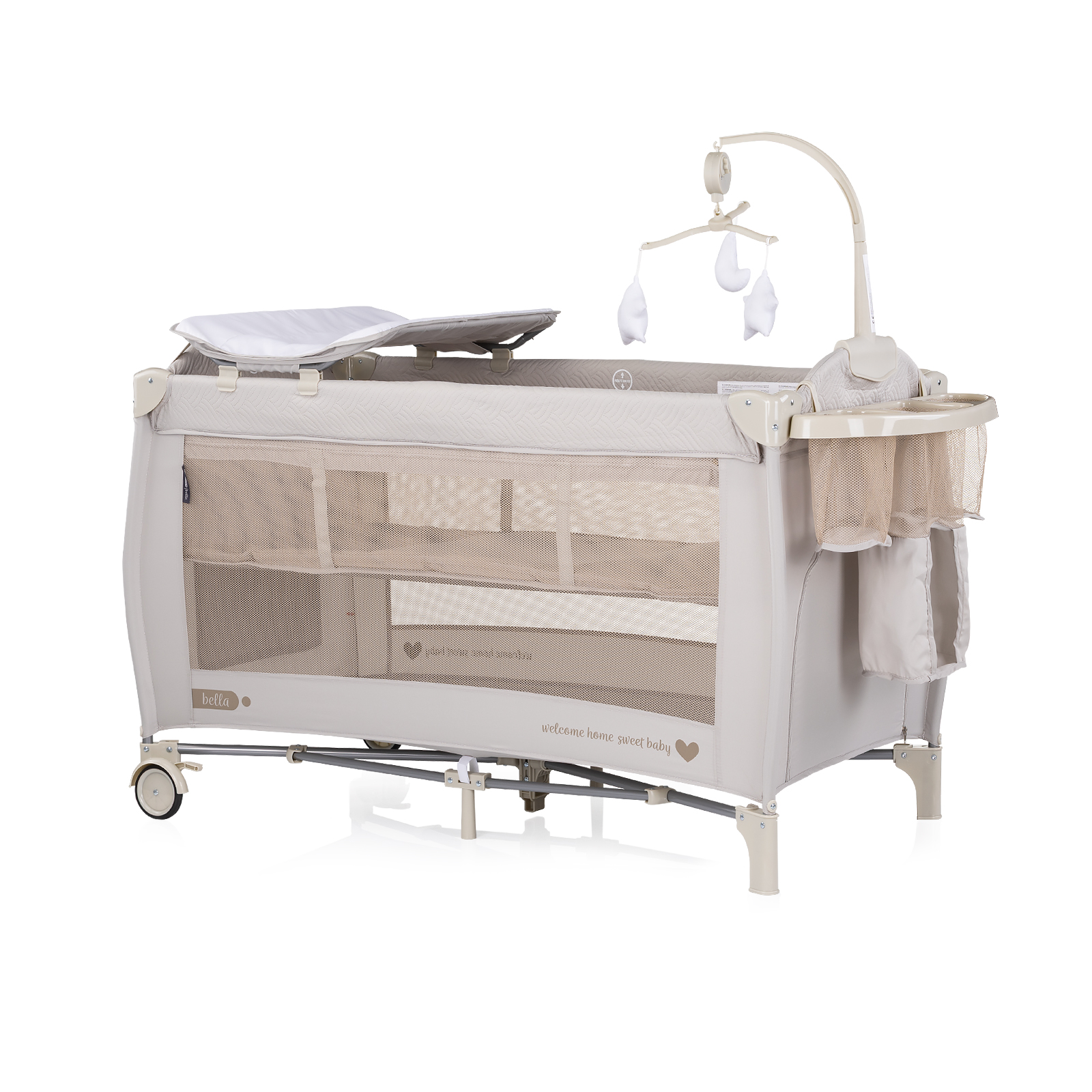 Baby portable crib White biscuit