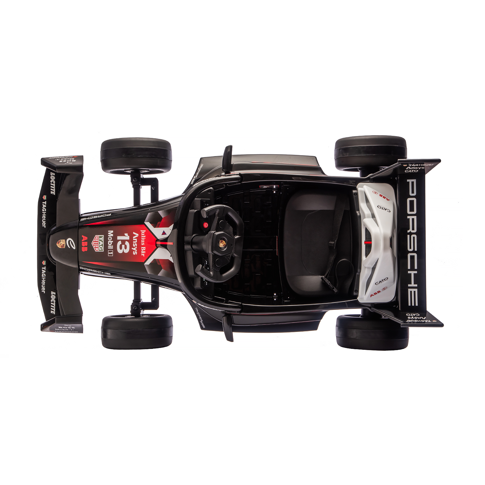 Electric car Formula E Porsche red