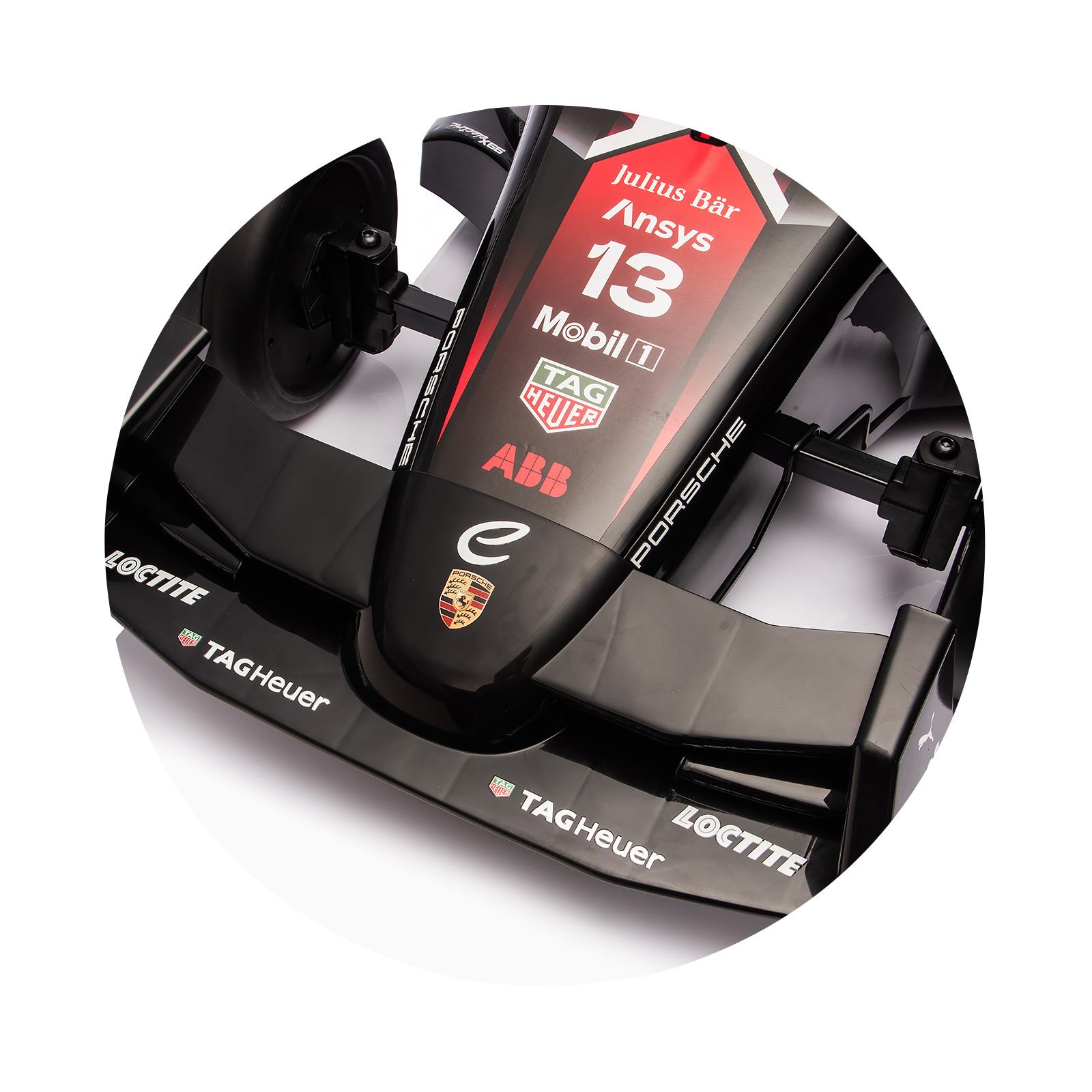 Electric car Formula E Porsche red