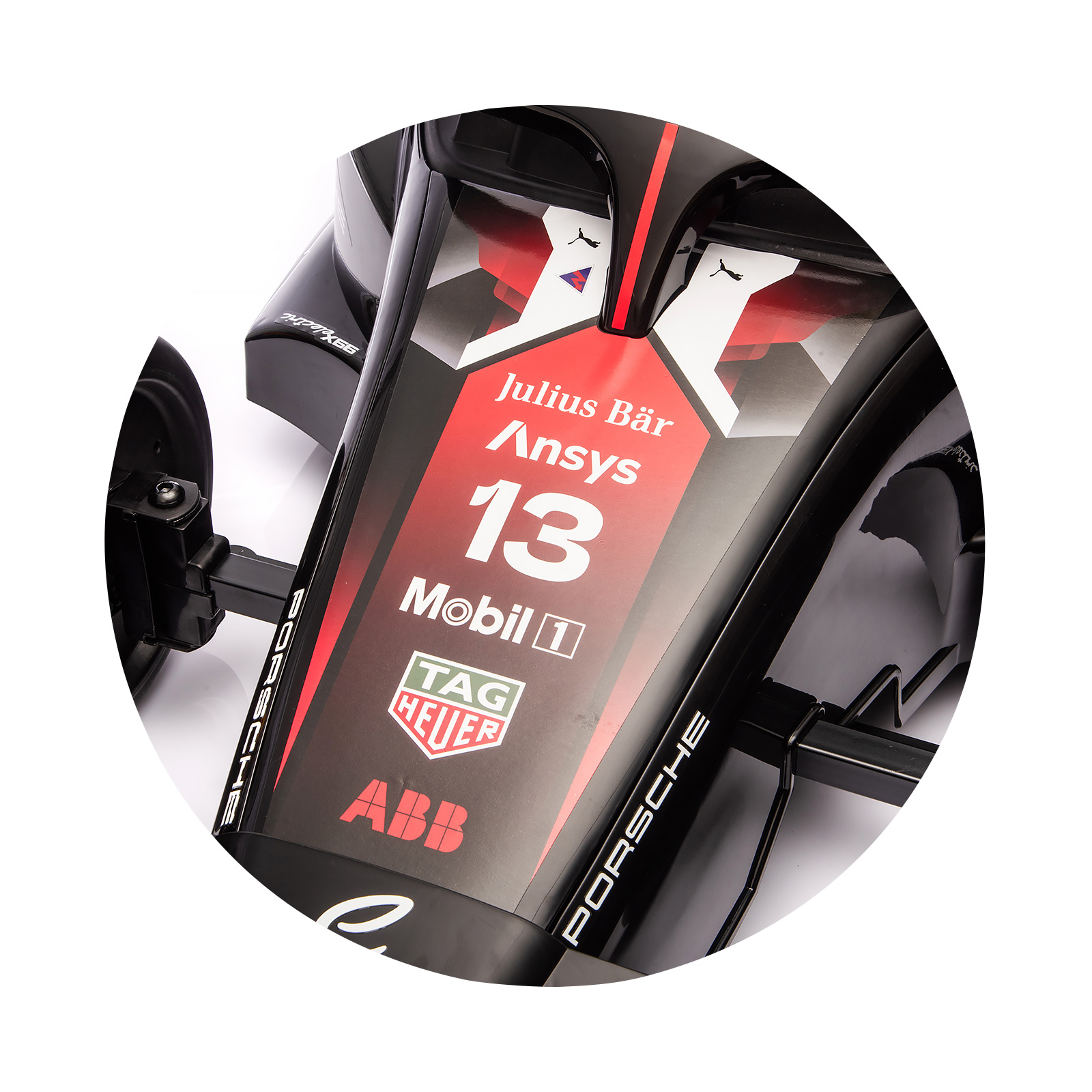 Electric car Formula E Porsche red