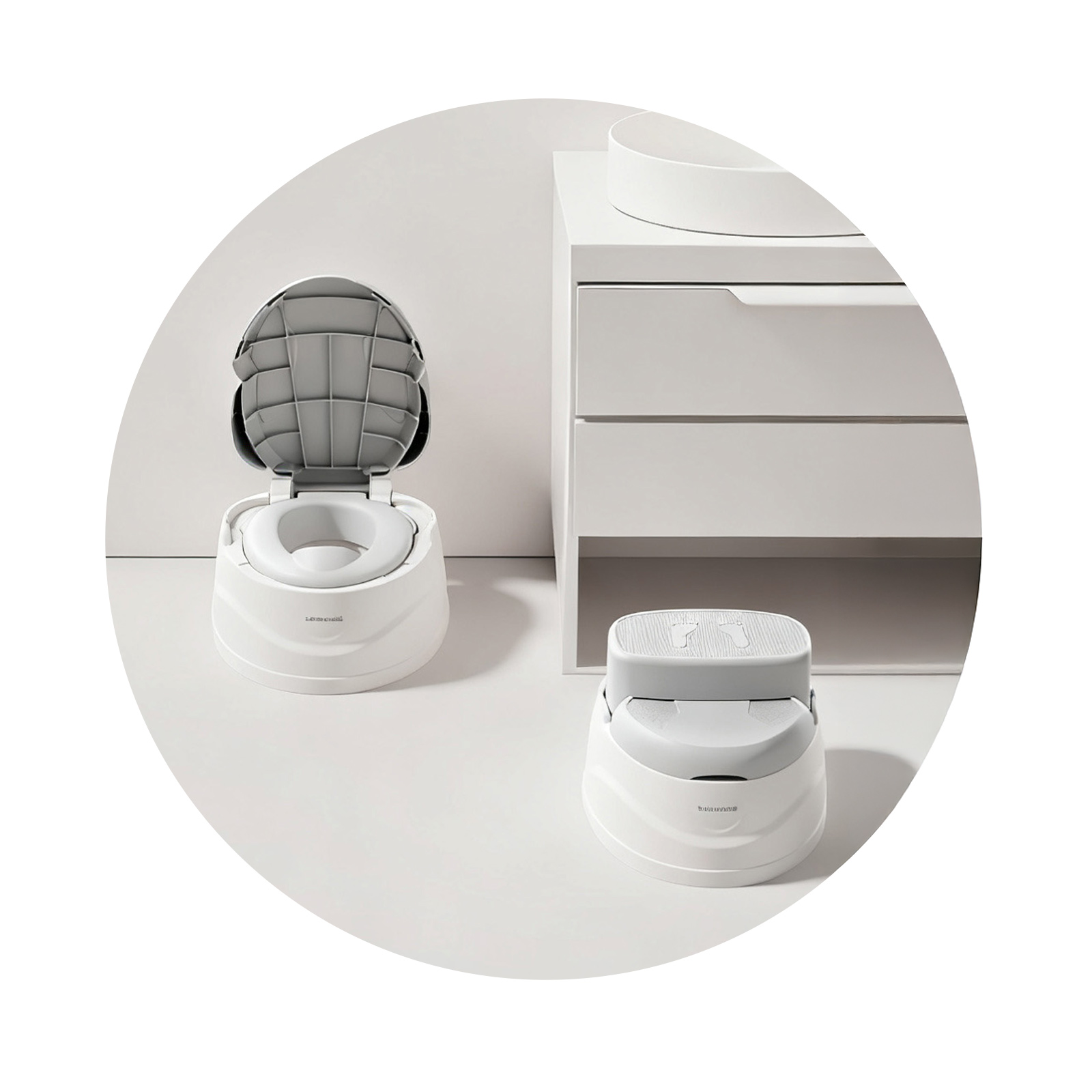 Pot/stepping platform "Step 2" gray