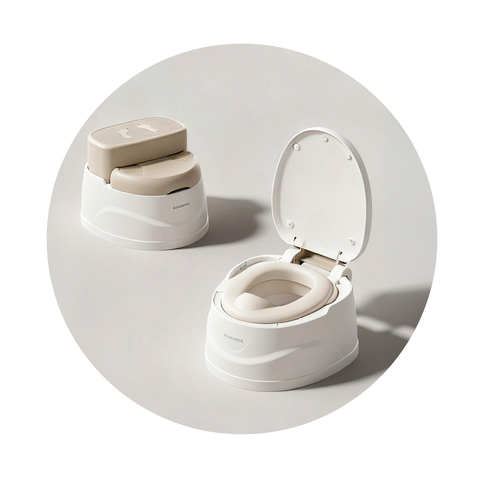 Pot/stepping platform"Step 2" latte