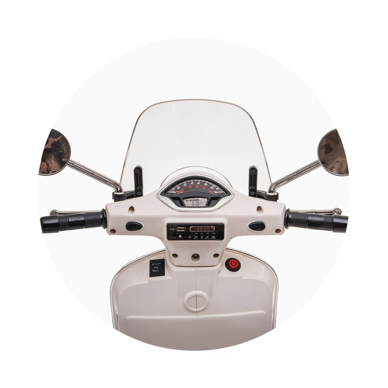 Electric motorcycle Vespa GTS Super white