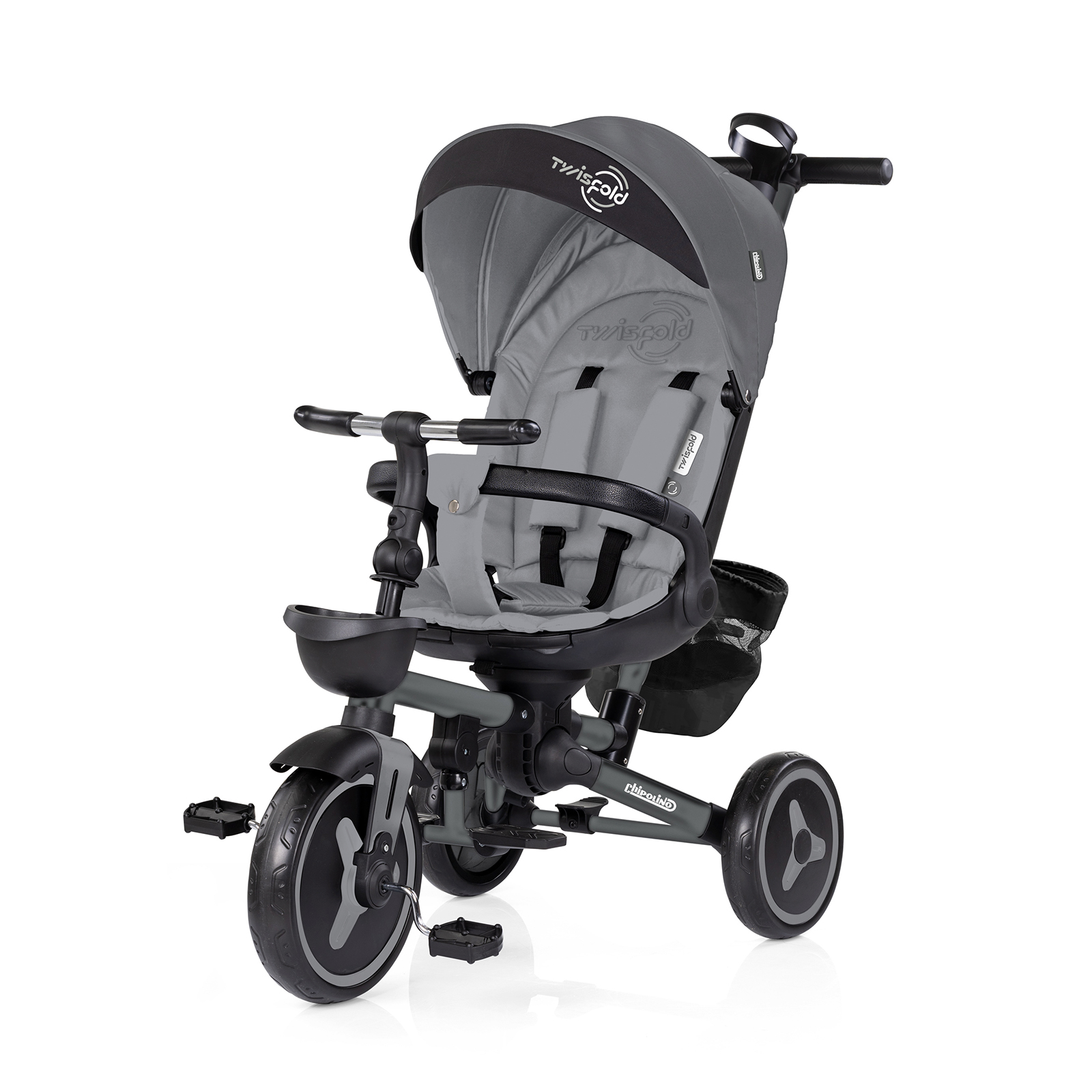 Folding tricycle 360 TWISFOLD gray