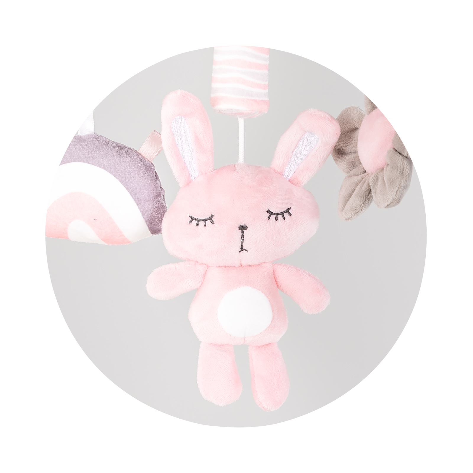 Musical bed toy "Sleeping Bunny" pink