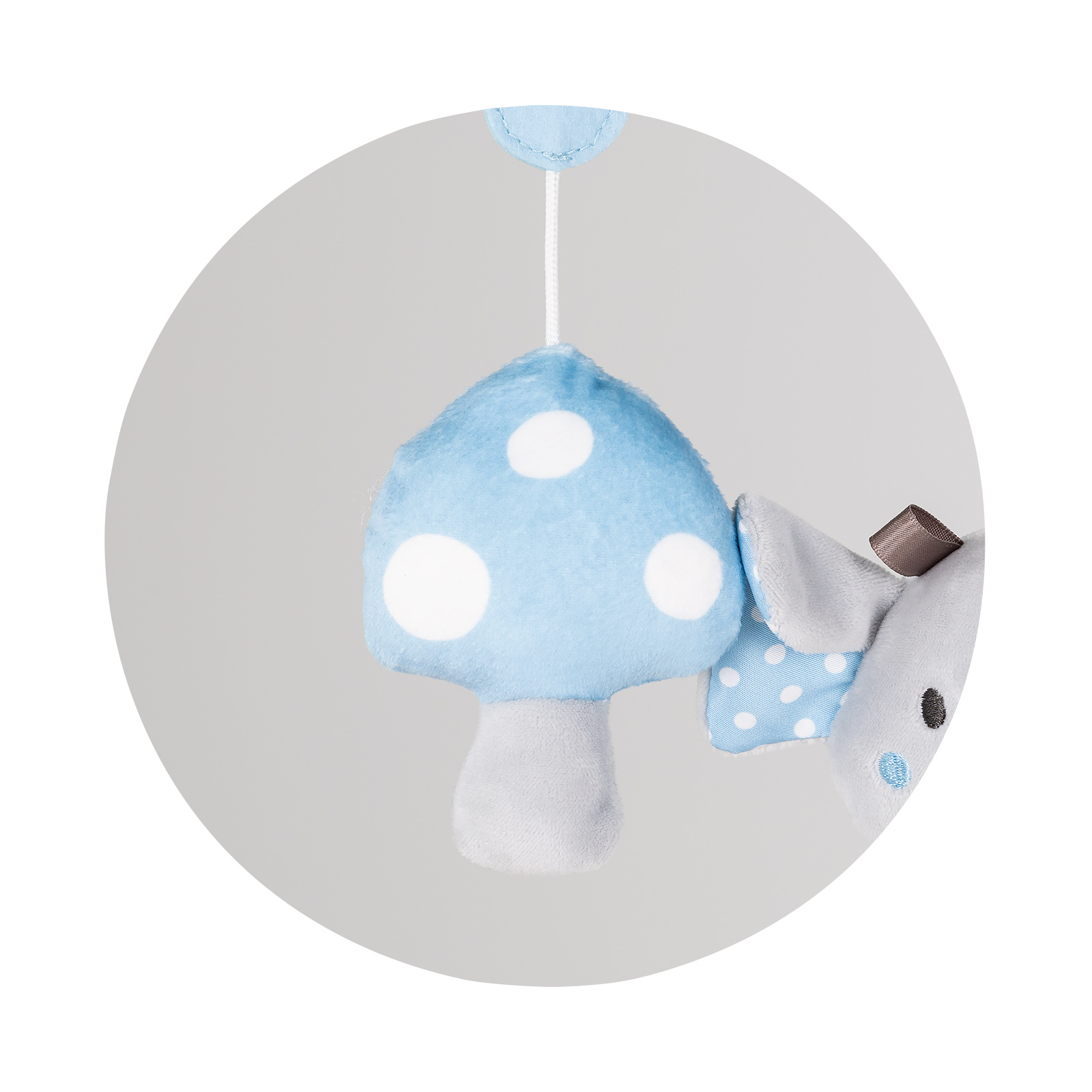 Musical bed toy "Happy Elephant" blue