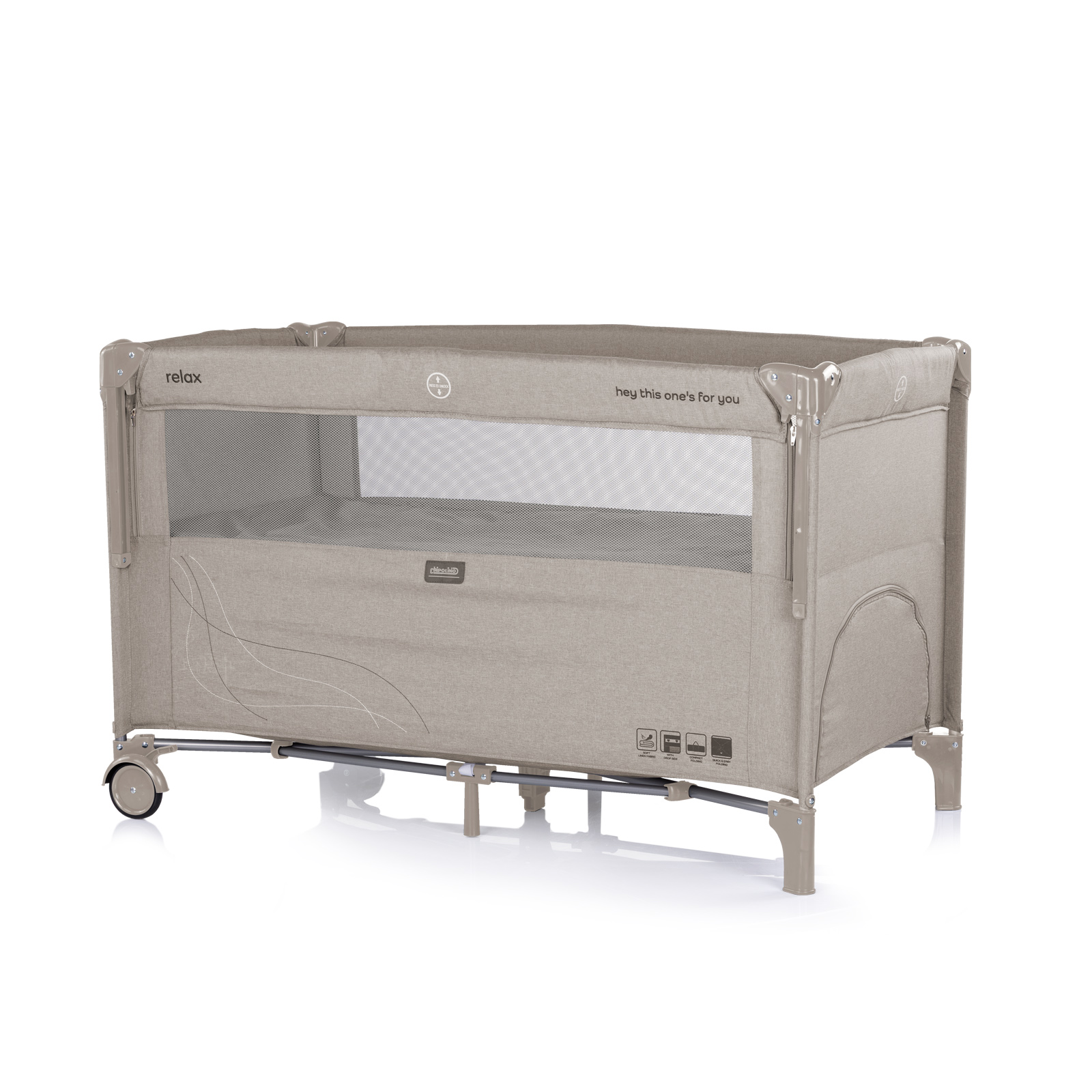 Cot falling sideRelax latte linen