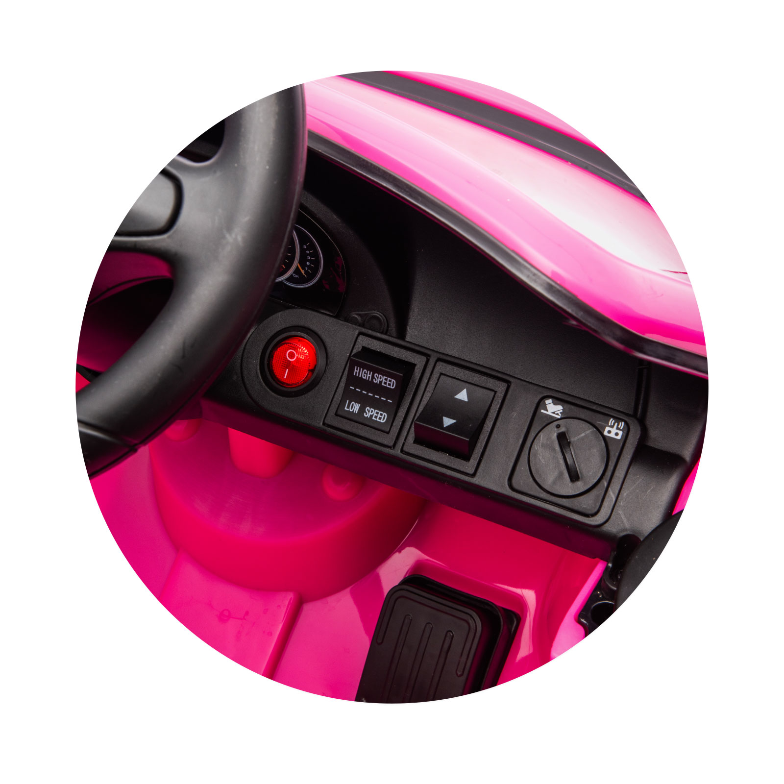 Electric car Porsche Carrera GT pink