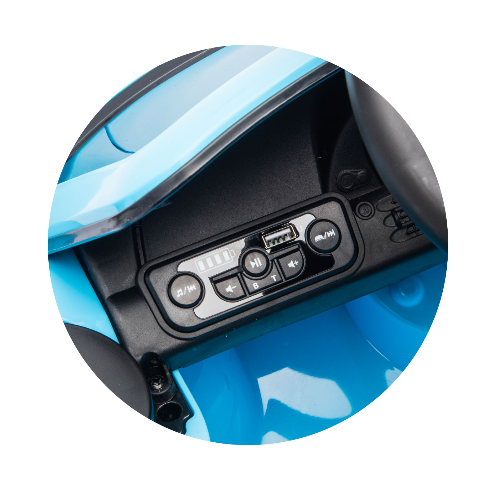Electric car Porsche Carrera GT blue