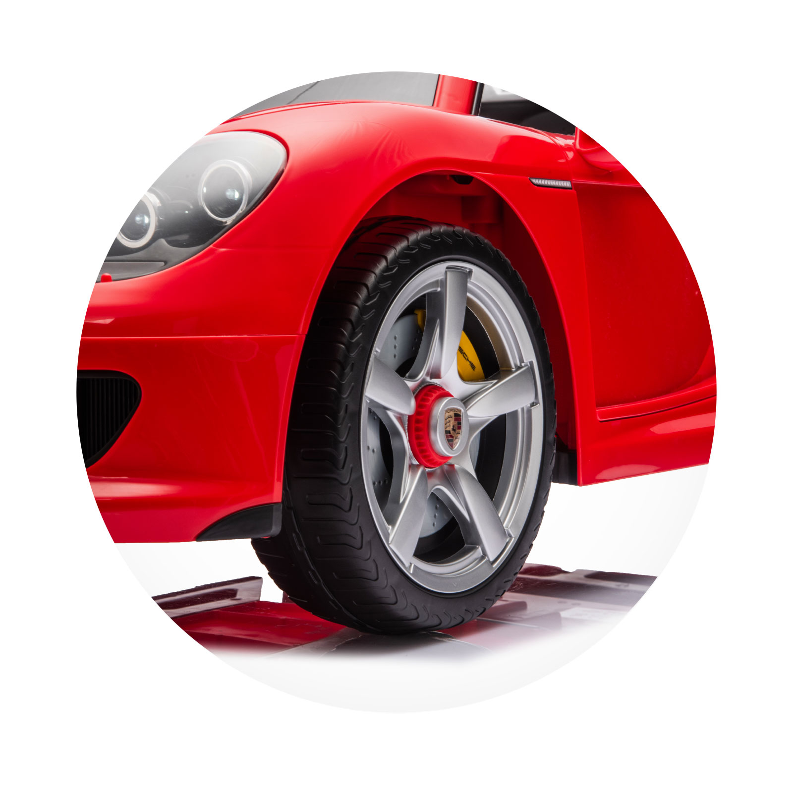 Electric car Porsche Carrera GT red