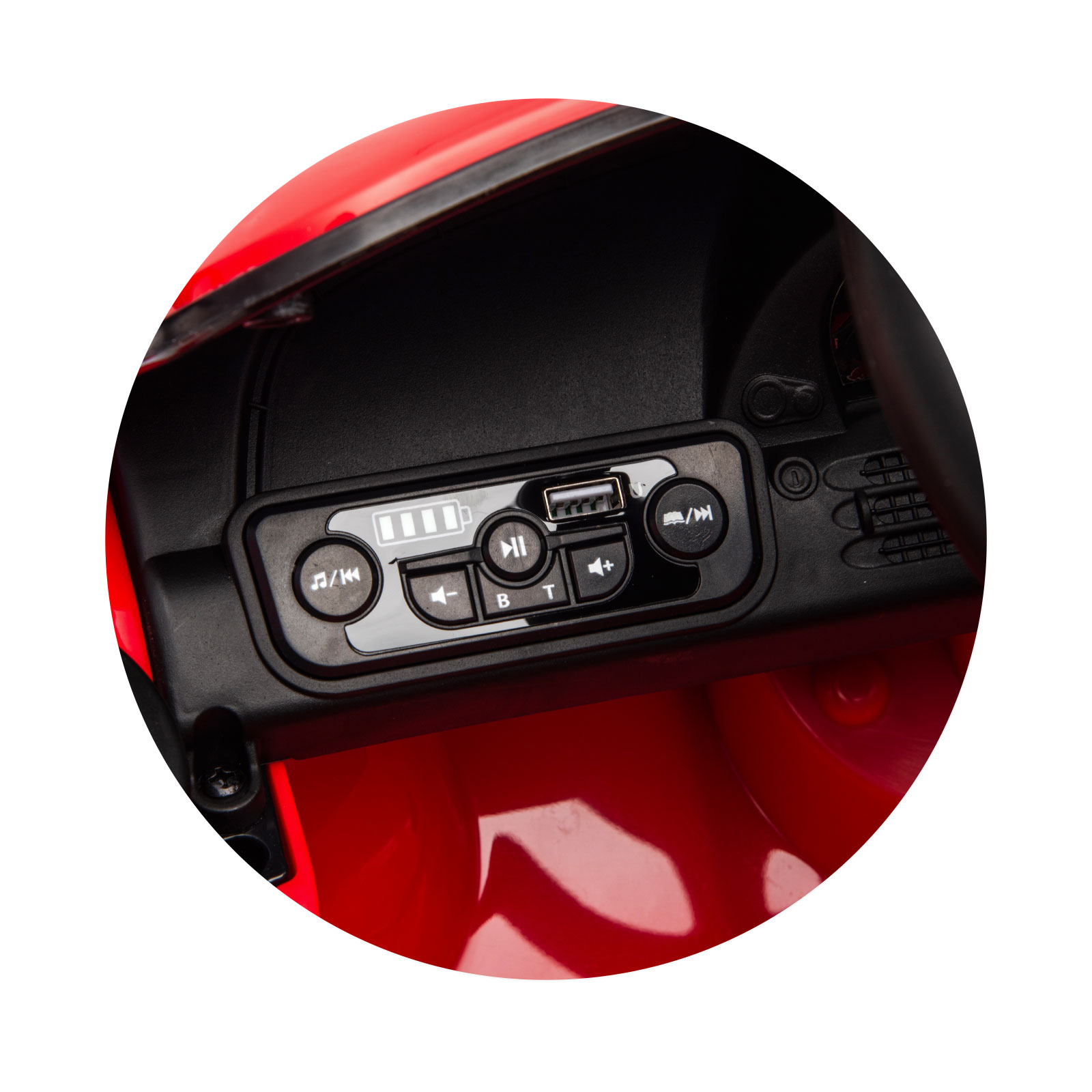 Electric car Porsche Carrera GT red