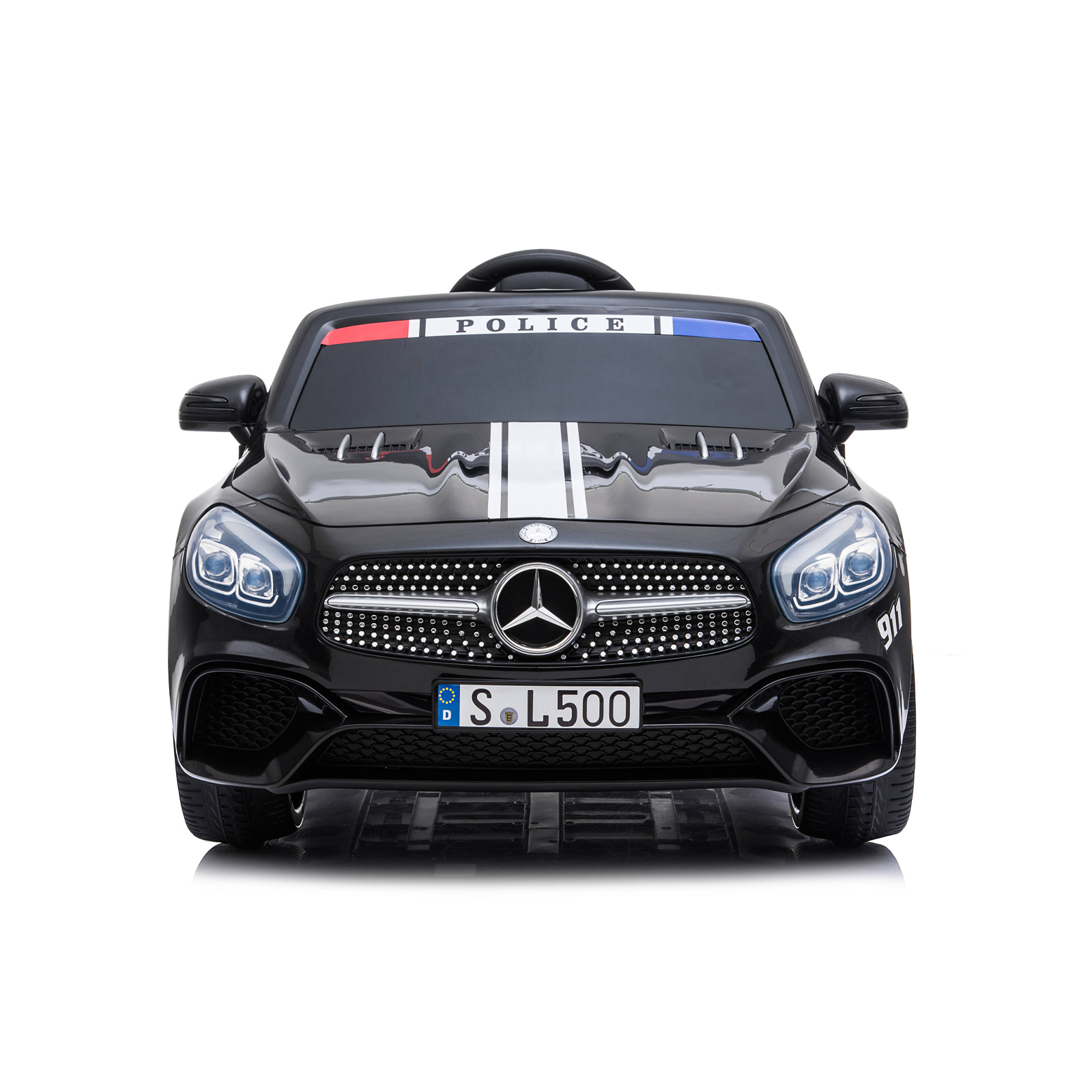Electric car Police Mercedes SL500 black