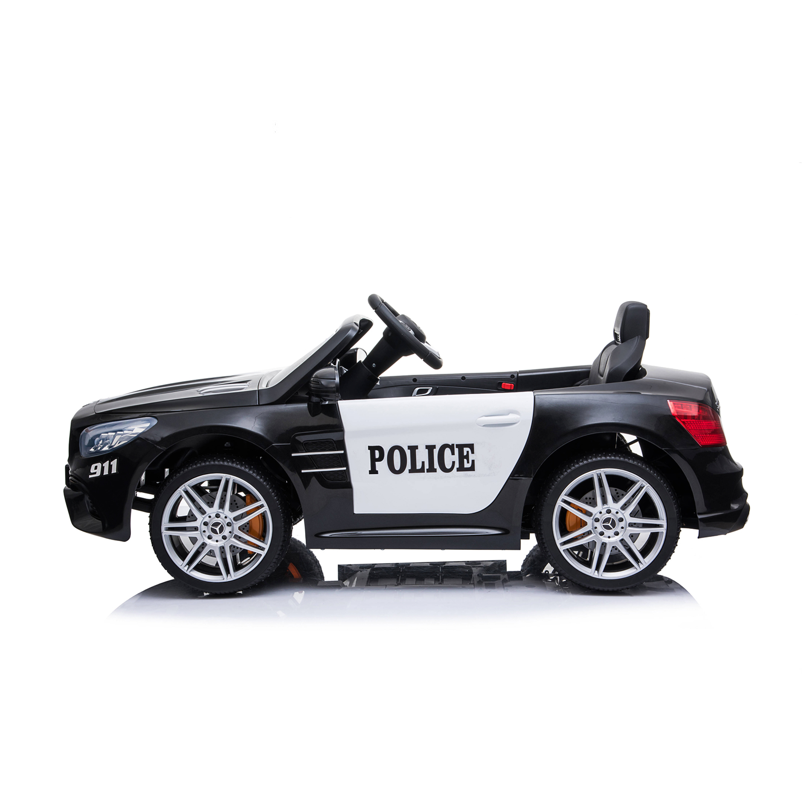 Electric car Police Mercedes SL500 black