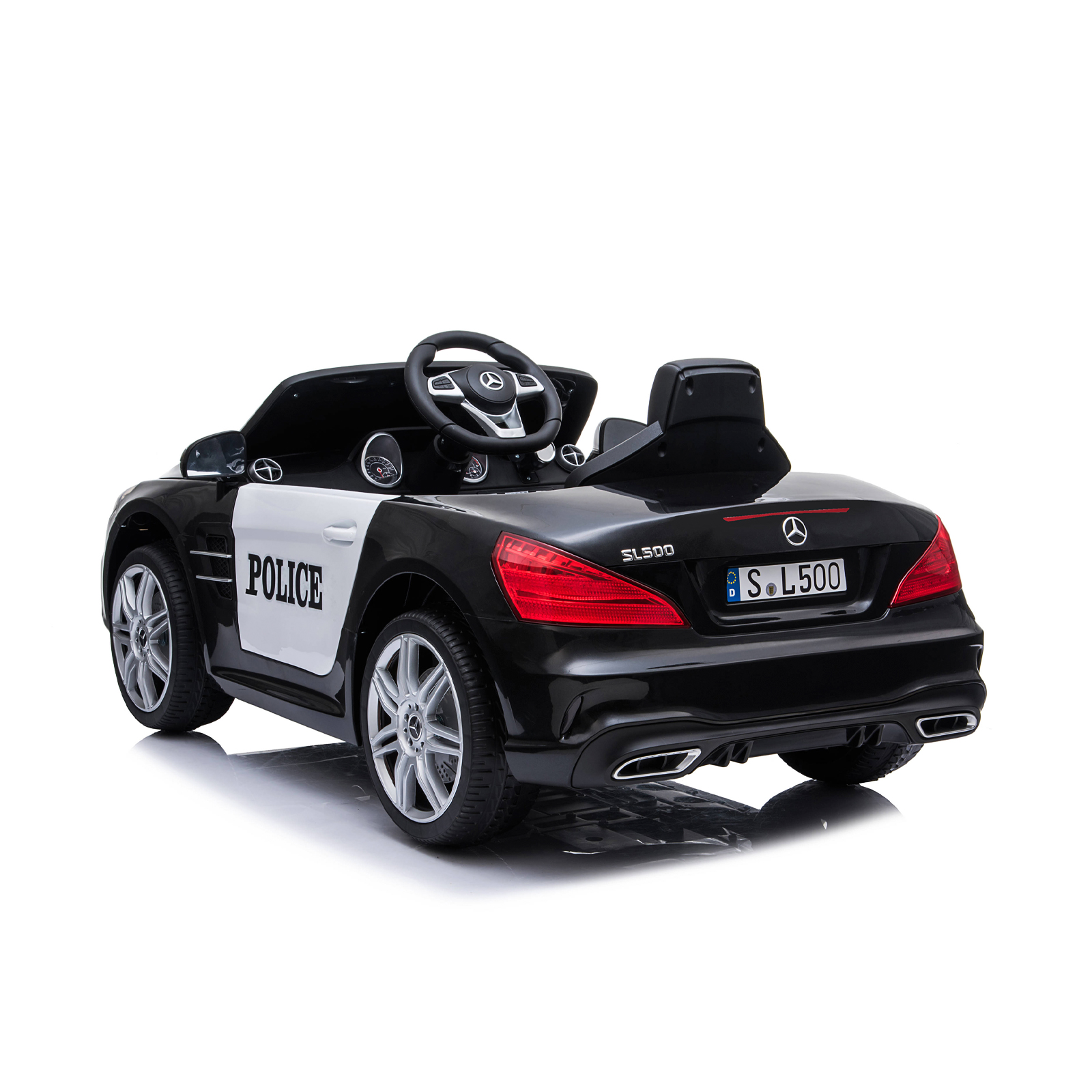 Electric car Police Mercedes SL500 black