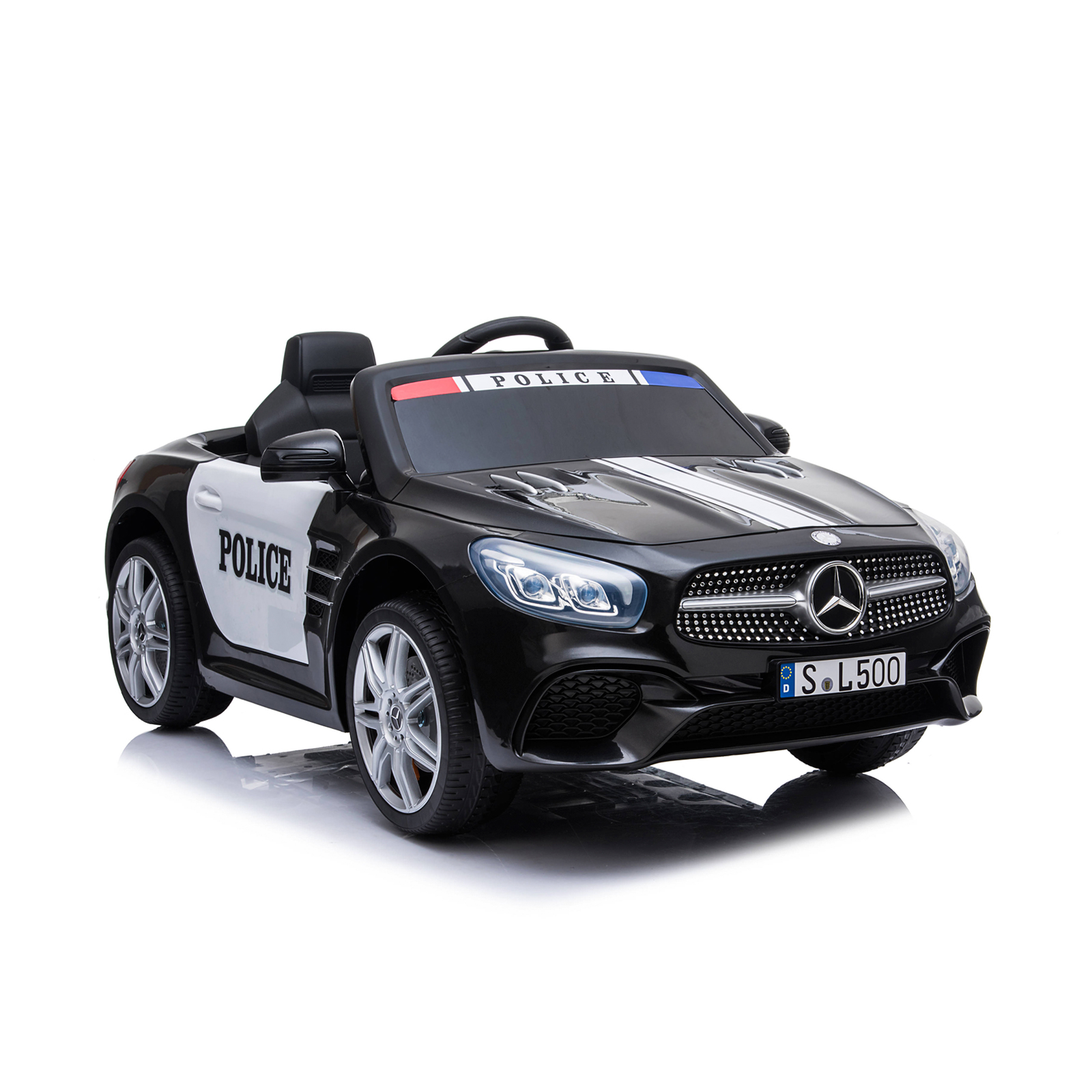 Electric car Police Mercedes SL500 black