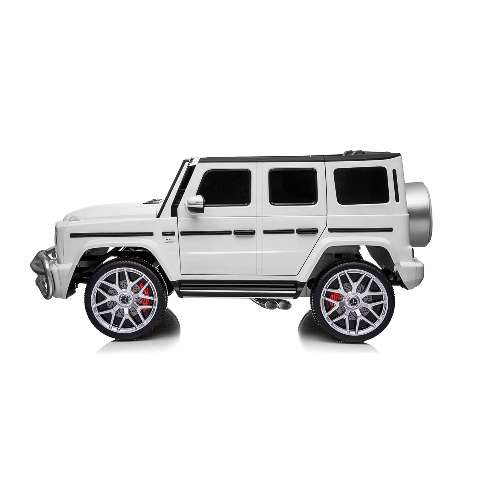 Electric SUV MERCEDES G63 for two children white EVA