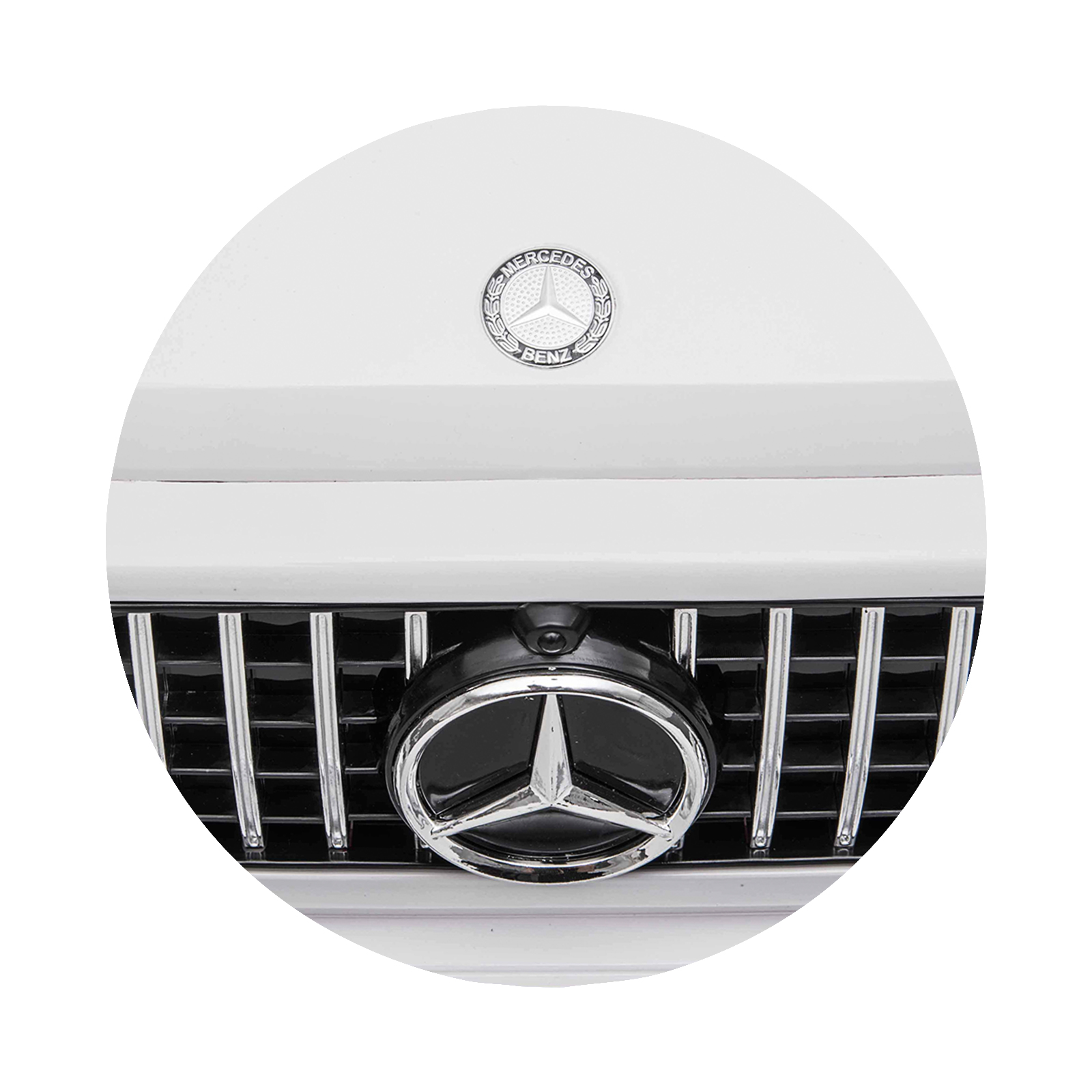 Electric SUV MERCEDES G63 for two children white EVA