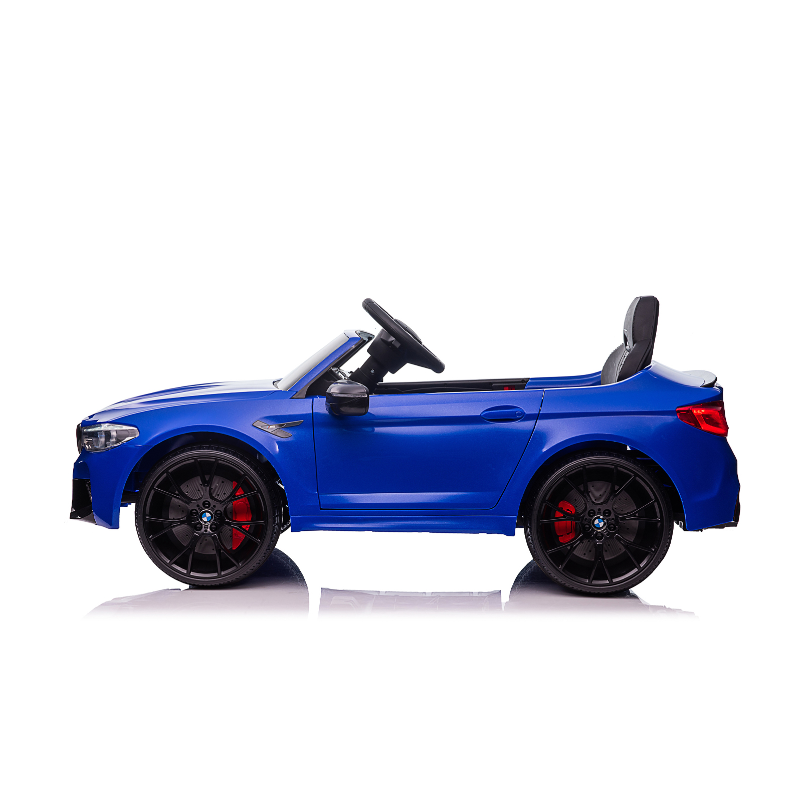 Electric car BMW M5 blue, EVA tires, leather