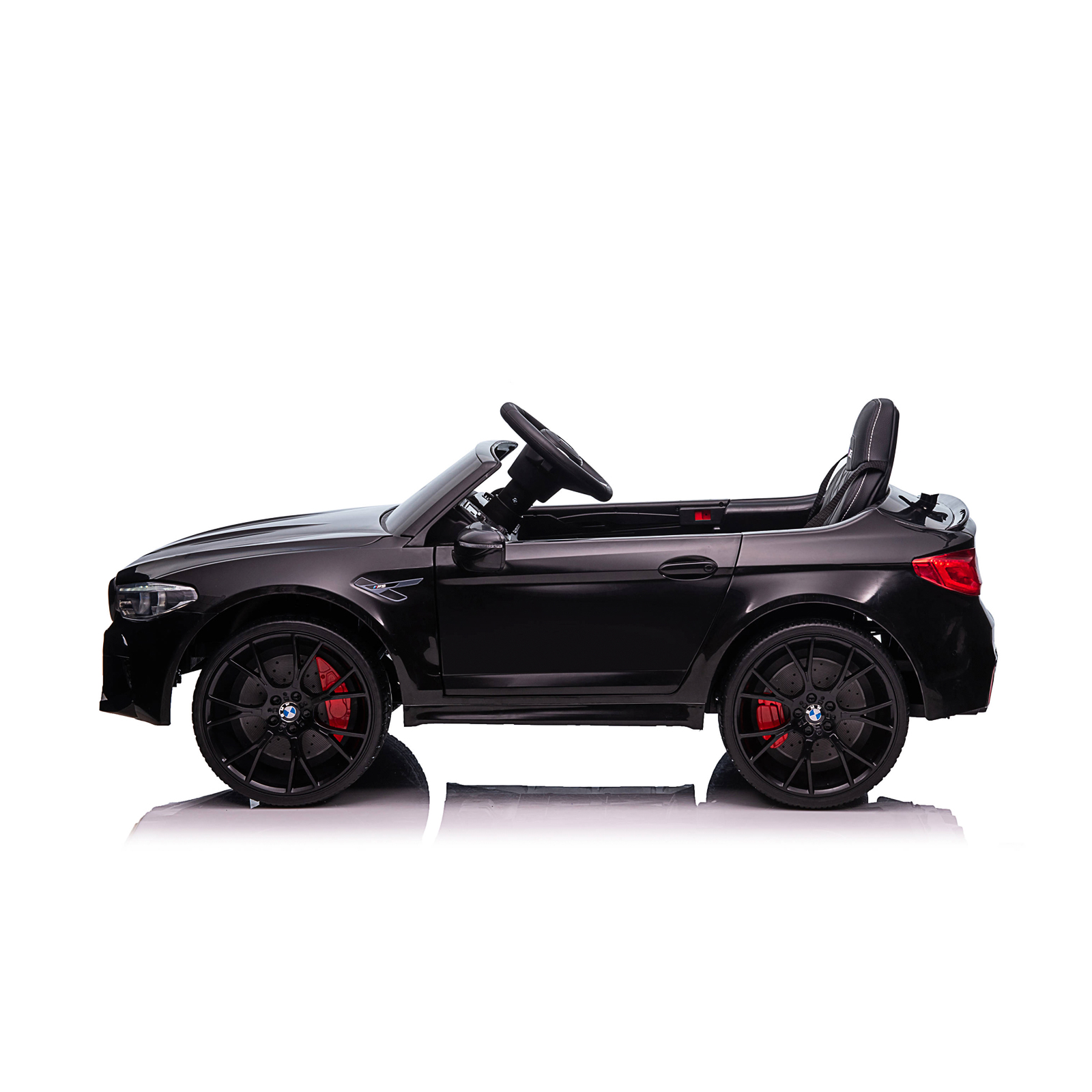 Electric car BMW M5 black, EVA tires, leather
