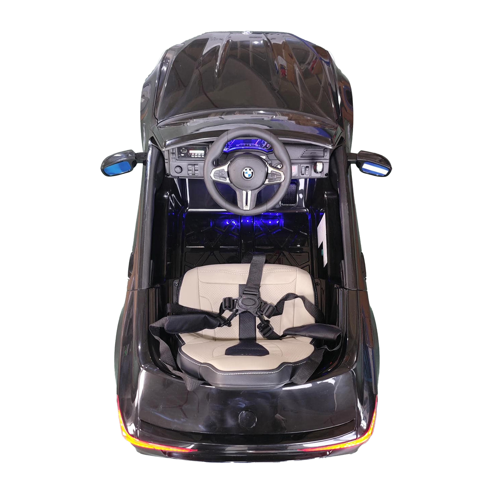 Electric car BMW M5 black, EVA tires, leather