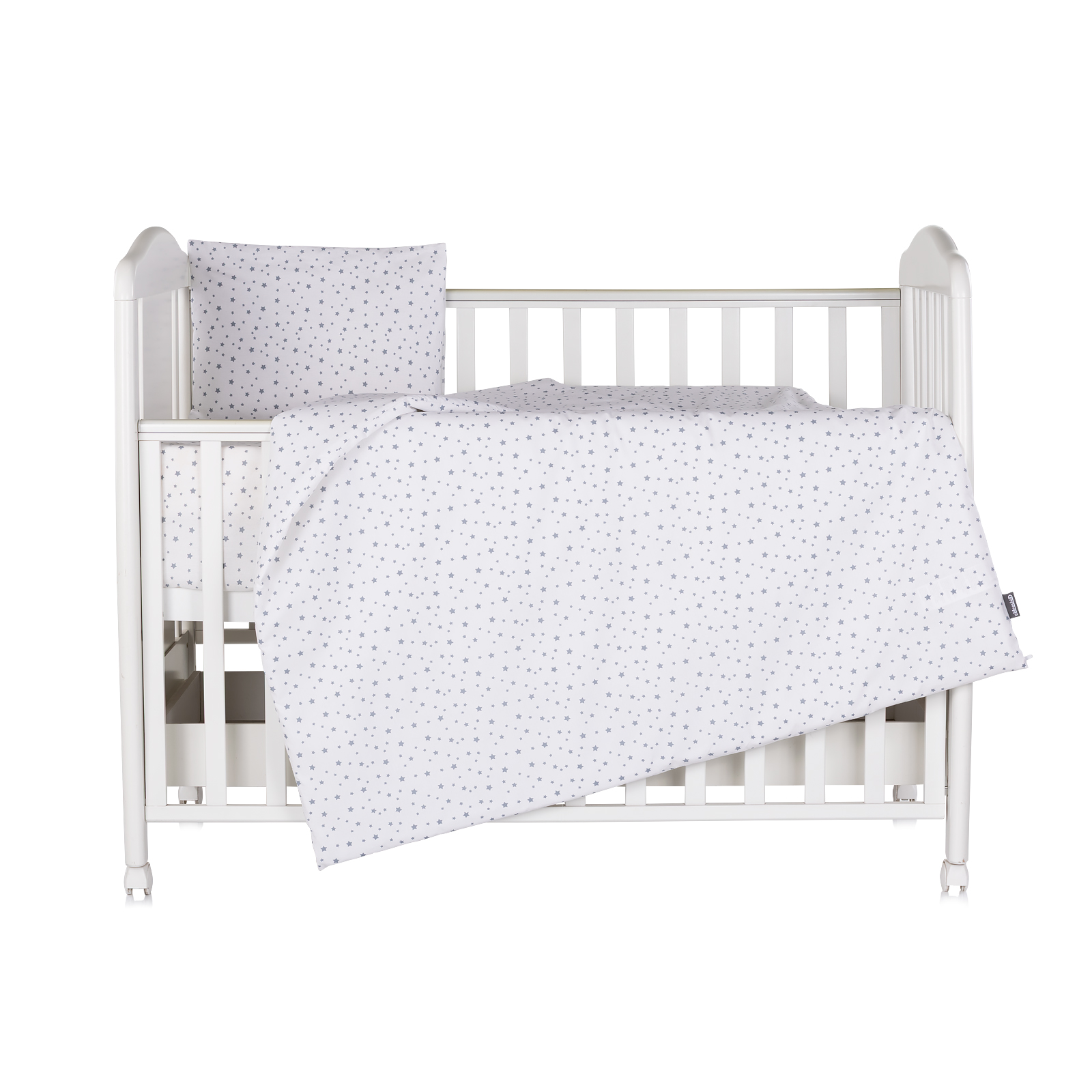 5-piece bedding set, gray stars