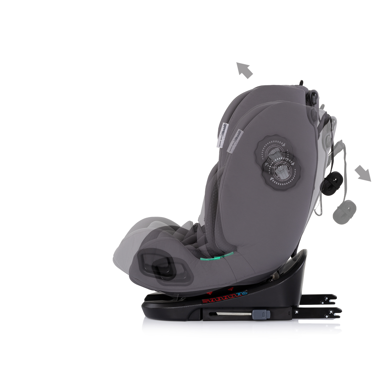 Stroller 360 I-size40-150 Techno iGROW gray
