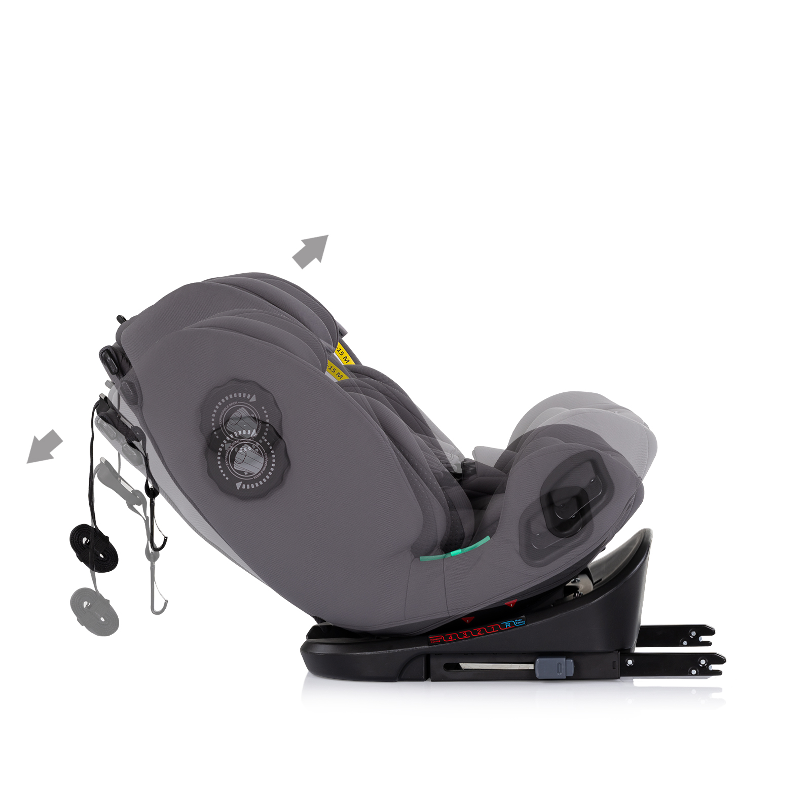 Stroller 360 I-size40-150 Techno iGROW gray