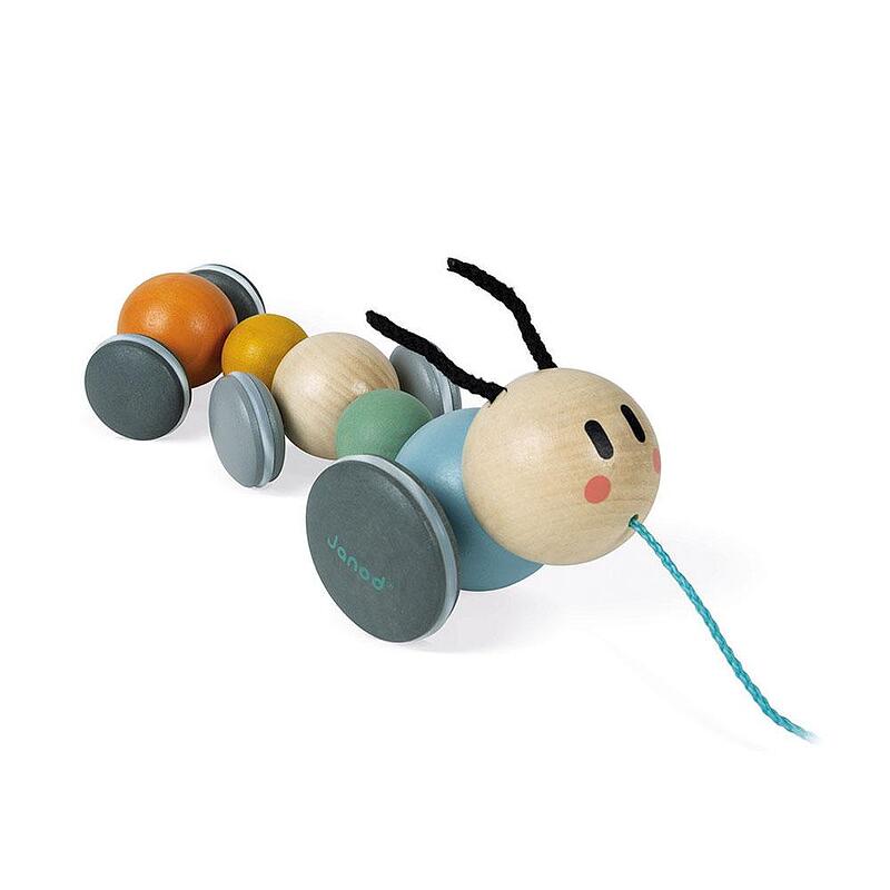 Дървена гъсеница за дърпане Sweet Cocoon