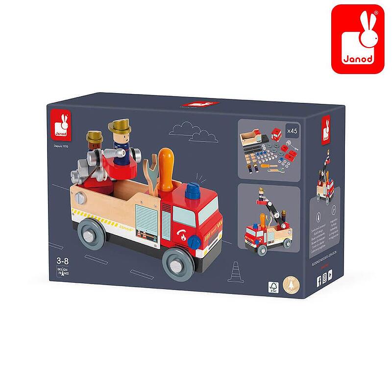 Дървена пожарна за сглобяване Brico Kids