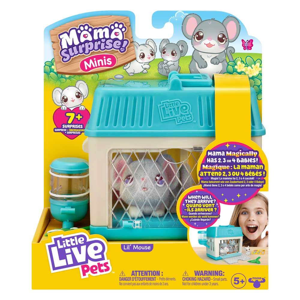 Little Live Pets Къщичка с мишле и бебета изненади Mama Surprise Minis