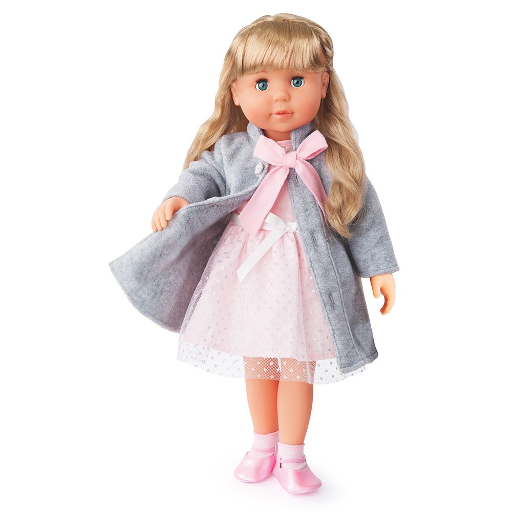 BAYER Singing and talking Maria doll with gray coat