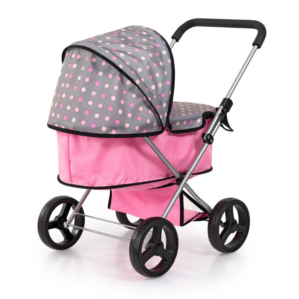 BAYER Doll stroller GO gray-pink