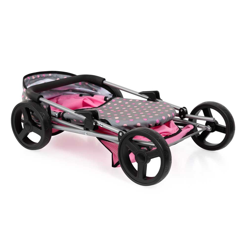 BAYER Doll stroller GO gray-pink