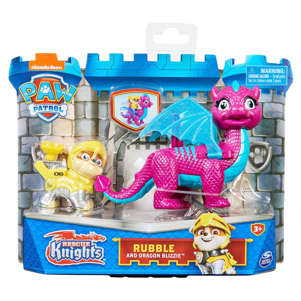 PAW PATROL Rescue Knights Rabble with the dragon Blizzie