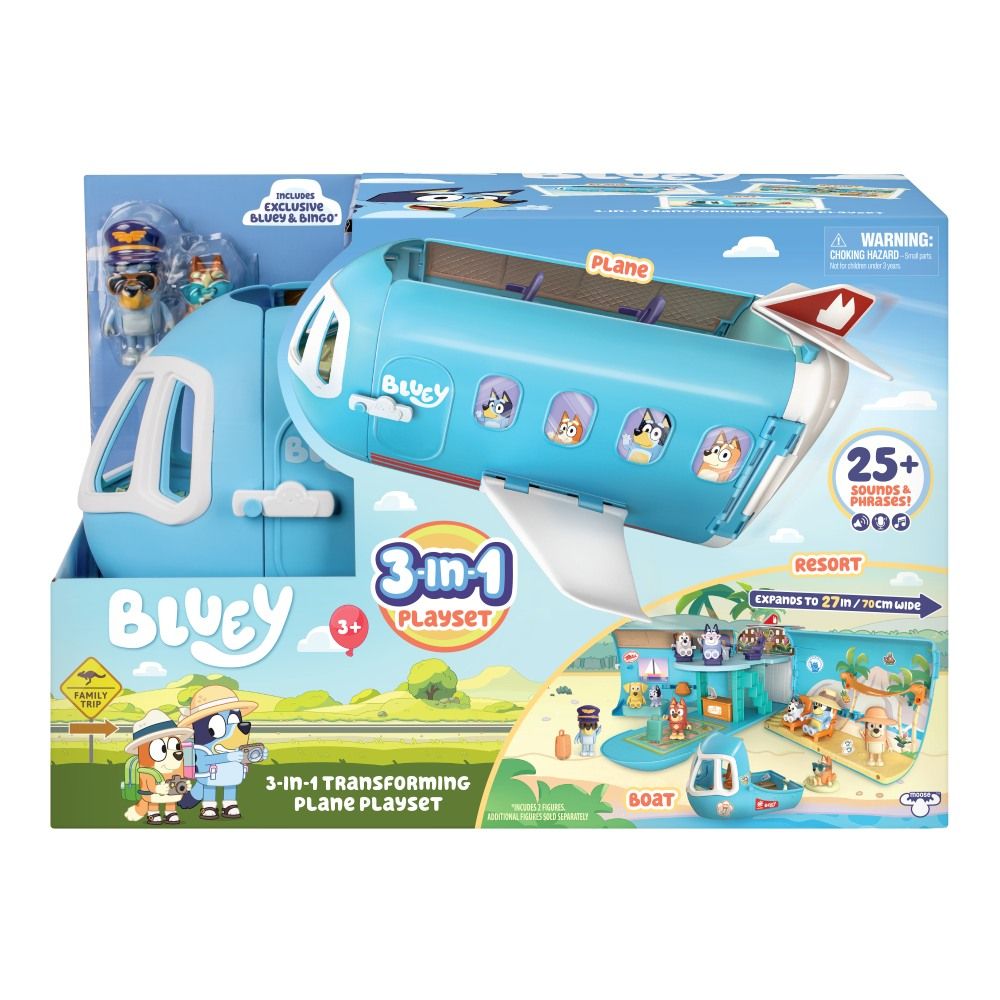BLUEY 3in1 Airplane with Figures