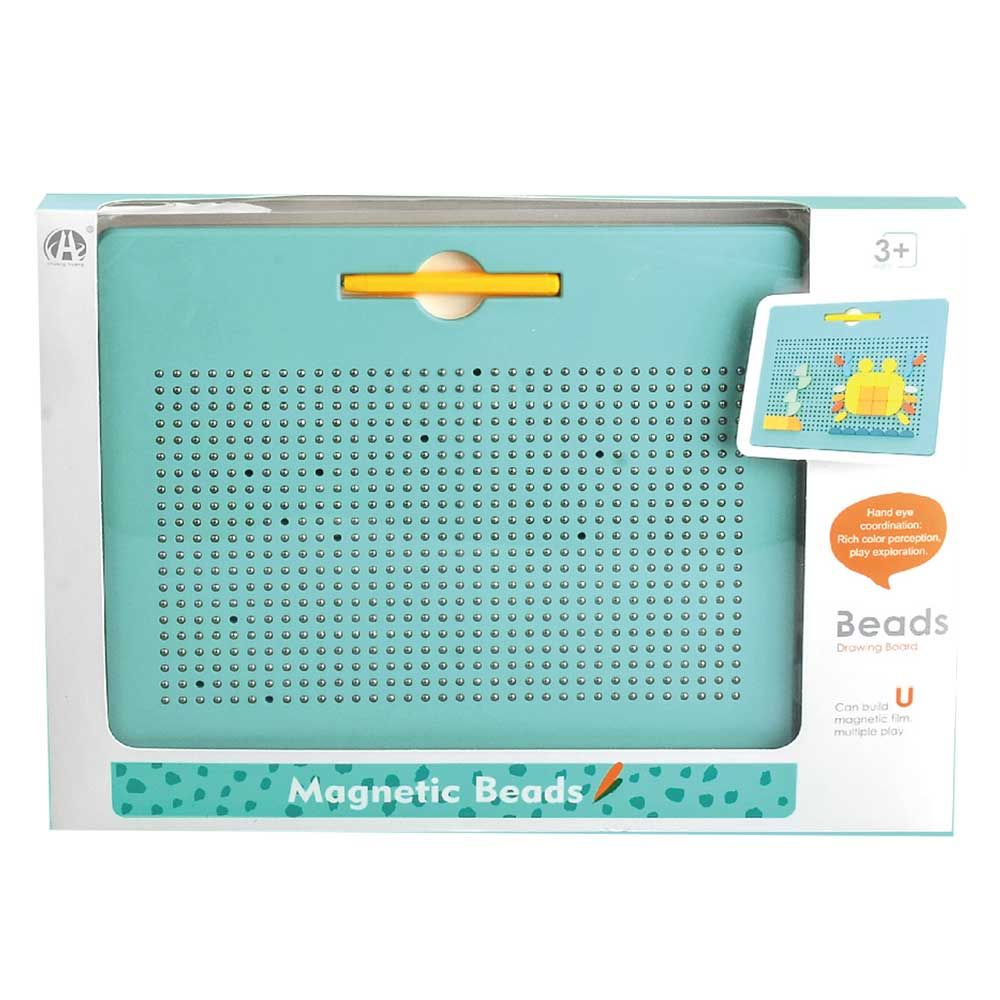 Magnetic board with balls and shapes