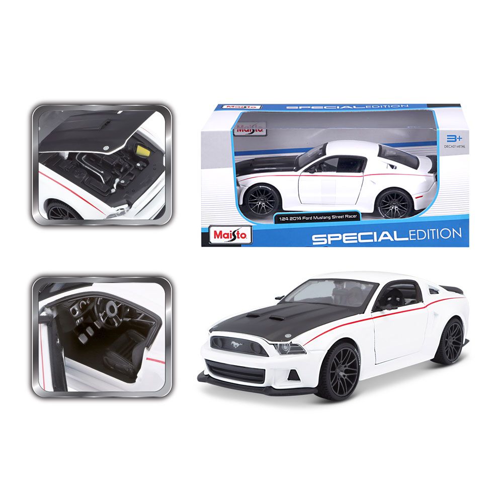 MAISTO SP EDITION Car NEW FORD MUSTANG STREET RACER white