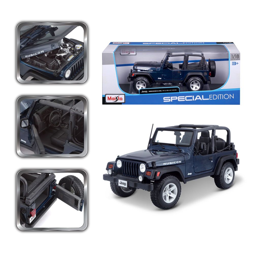MAISTO SP EDITION Кола Jeep Wrangler Rubicon 1:18 синя