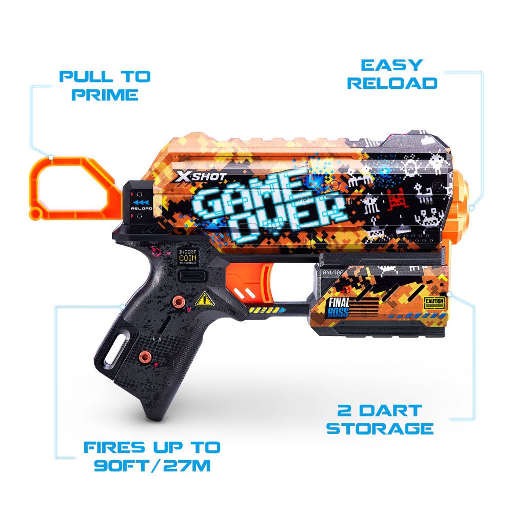 X Shot SKINS Бластер с 8 меки стрели Flux