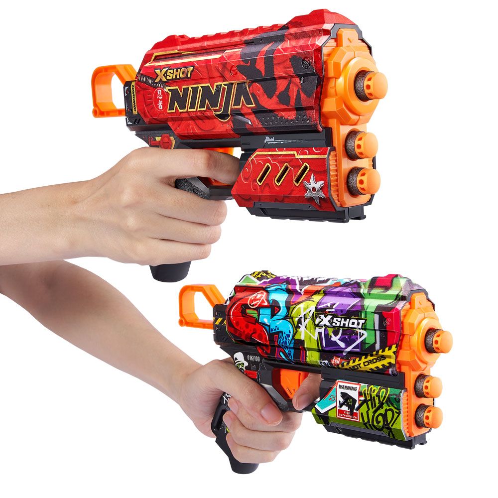 X Shot SKINS Two blasters with 16 soft Flux arrows