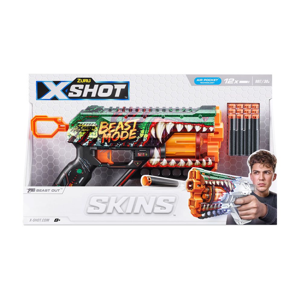 X Shot SKINS Бластер с 12 меки стрели Griefer